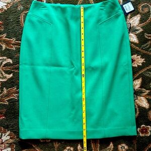Green Pencil Skirt Knee-Length Work